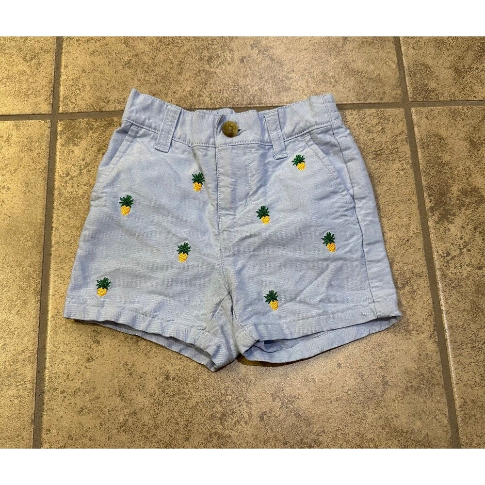 Janie and Jack Line A Bright Spring Pineapple Shorts